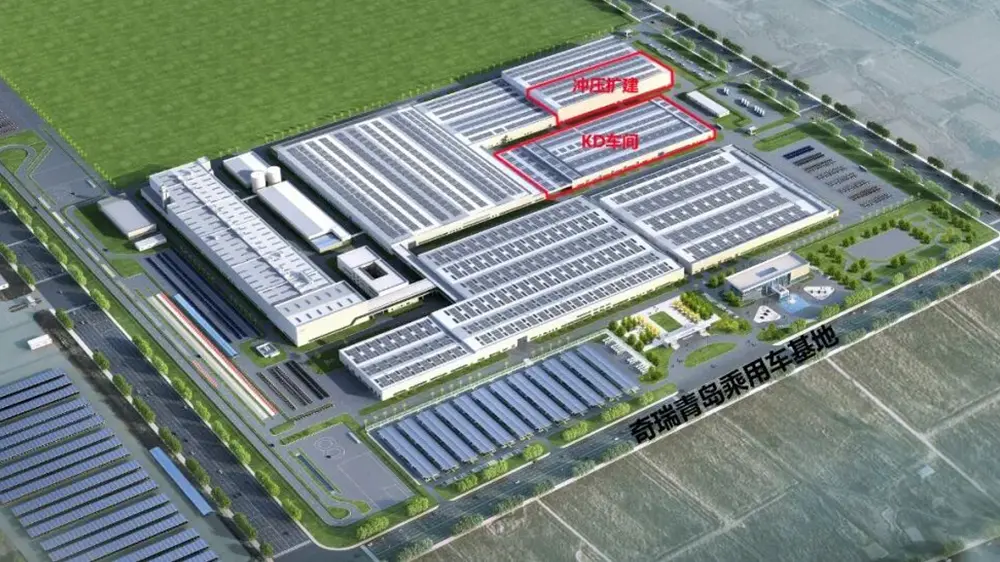 Chery KD делови за производство работилница изградба на проектот на зрак, EIHE реализира Chery Automobile Кингдао база на проектот за изградба на понудата 