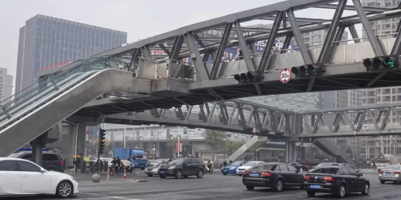 Steel Structure City Footbridge Construction