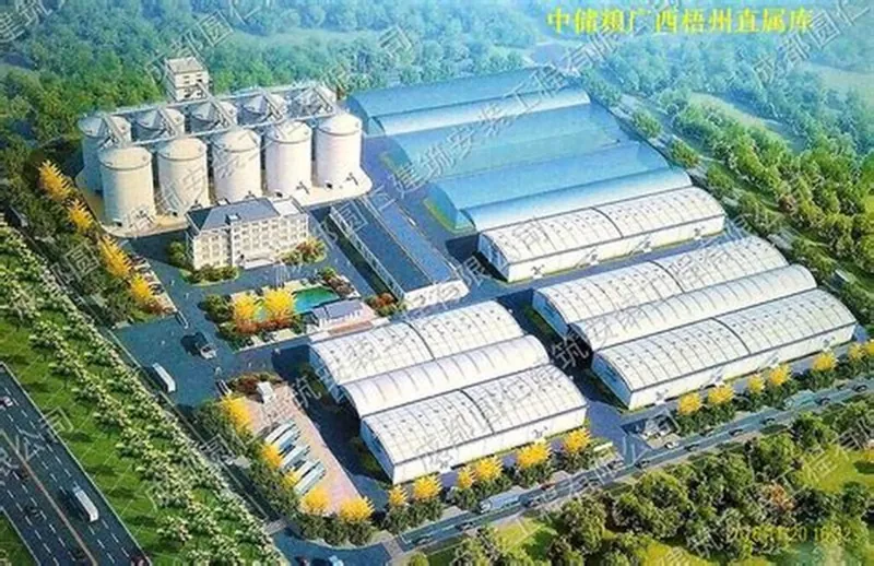 Депо за складирање на жито со челична конструкција